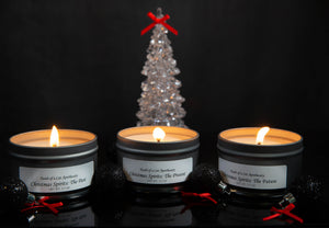 A Christmas Carol Inspired, Christmas Spirits Candle Set