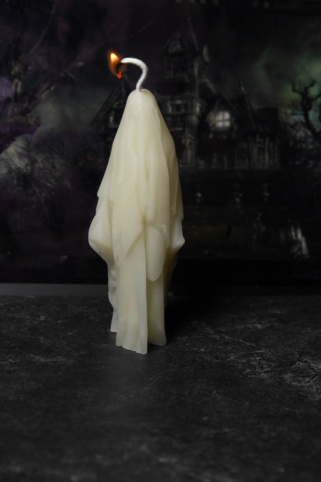 Beeswax Ghost Candle, White